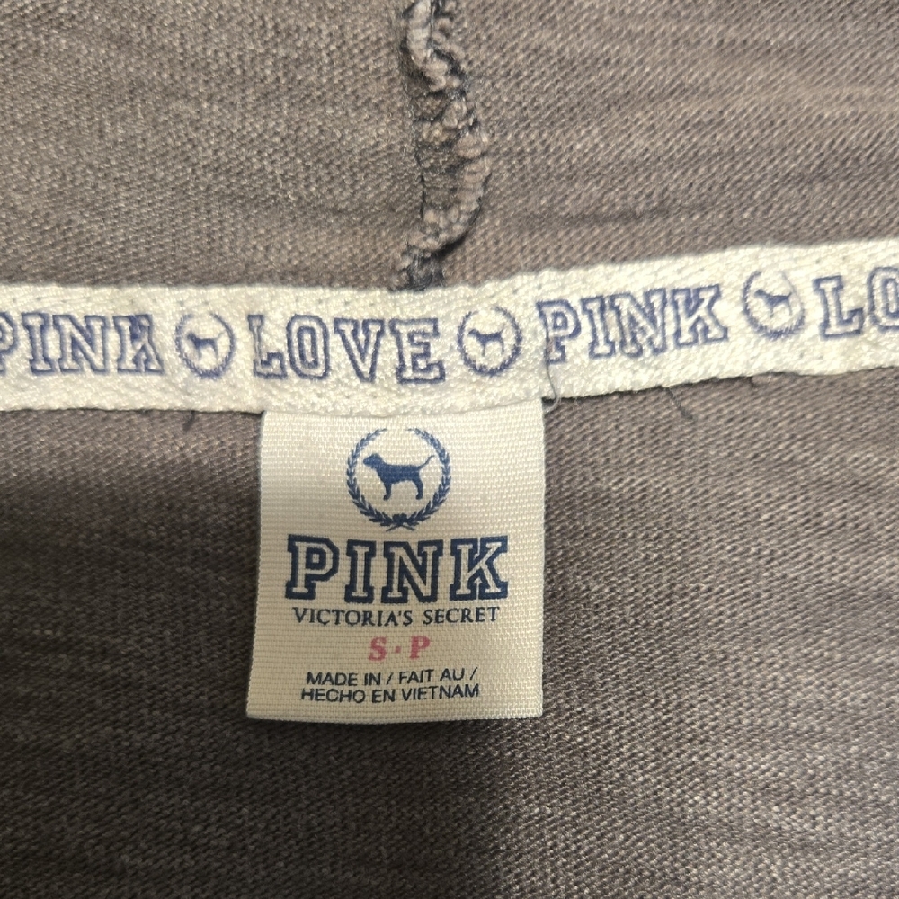 PINK Victoria's Secret Gray Hoodie with Logo Accents - Picture 8 of 8
